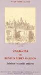 «Zaragoza», de Benito Pérez Galdós. Edición y estudio críticos