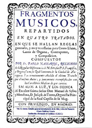 Fragmentos músicos (1683-1700). Volumen II. Anexo. Estudio general introductorio de la vida y obra de Nassarre