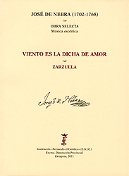 Obra selecta. Música escénica: Viento es la dicha de amor. Zarzuela.