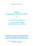 Bulario de Benedicto XIII (1394-1423), V. I. La Curia Cesaraugustana. II. Grupos privilegiados: servidores del Papa y del Rey (FHA 58)